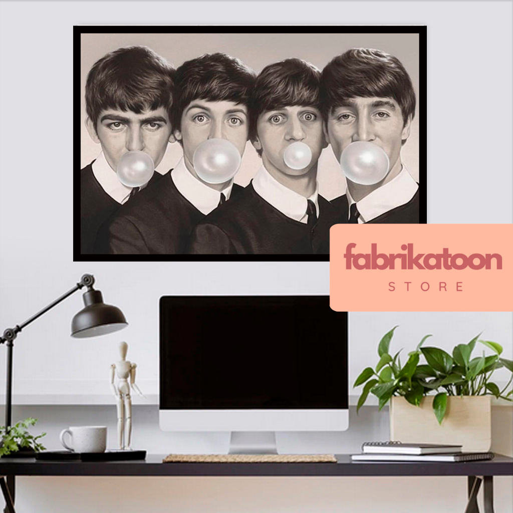 Quadros The beatles grande banda rock música | Shopee Brasil