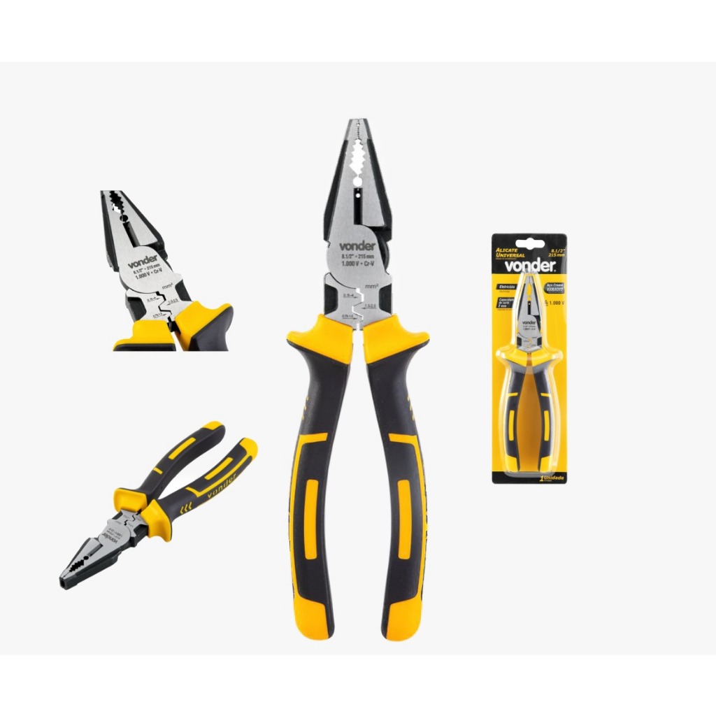 Alicate Vonder Universal Eletricista 8,5 Pol. Isolado 1.000v