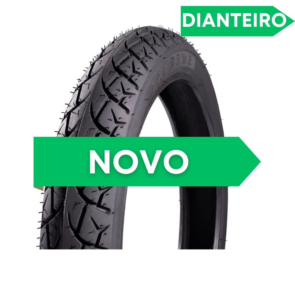 PNEU DIANTEIRO 2.75-18 NOVO TITAN 150 CG 125 FAN 160 HONDA YBR YAMAHA EXTREME