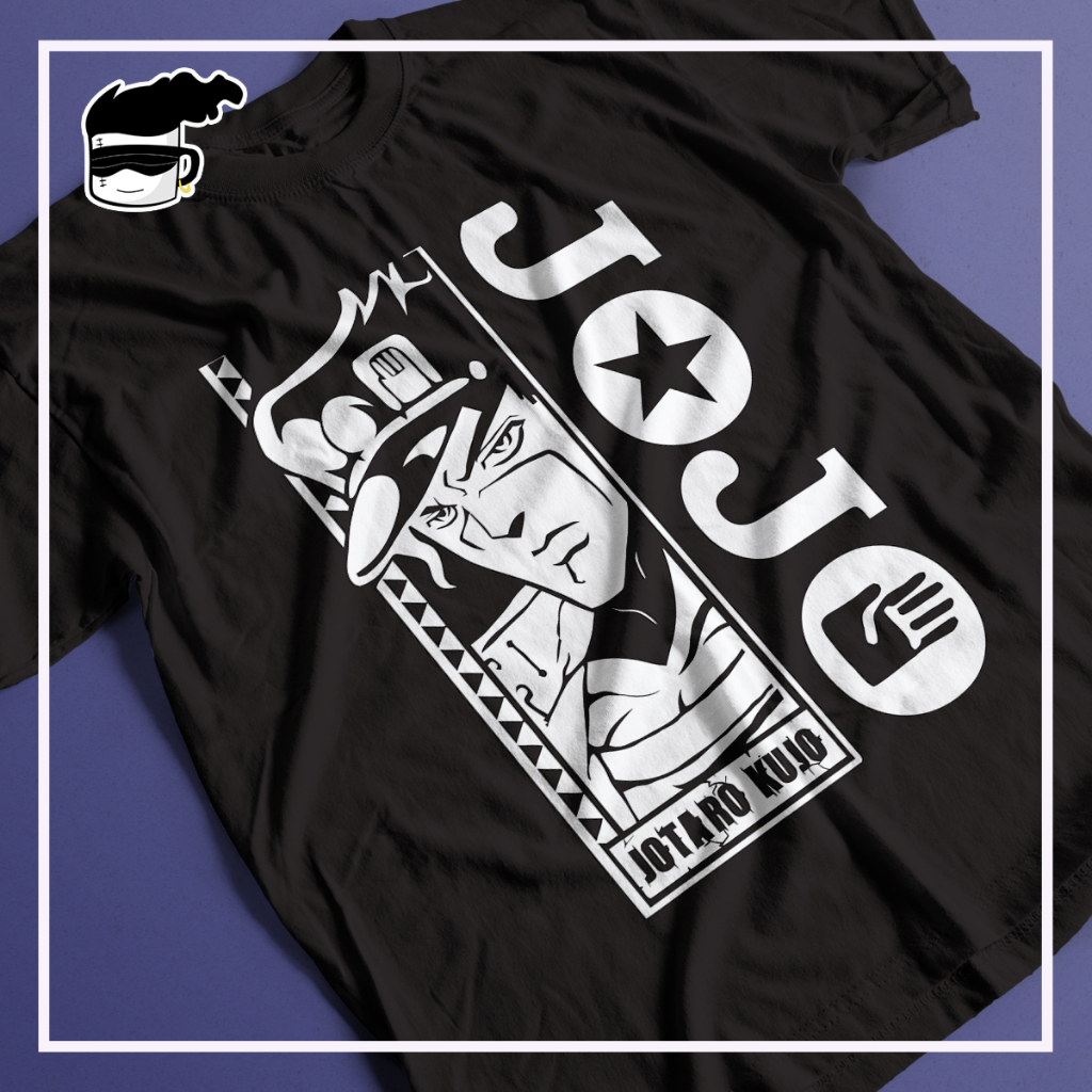 Camisa Jotaro Kujo Unissex 100 Algodão Camiseta Anime Jojo Bizarre Shopee Brasil 1746