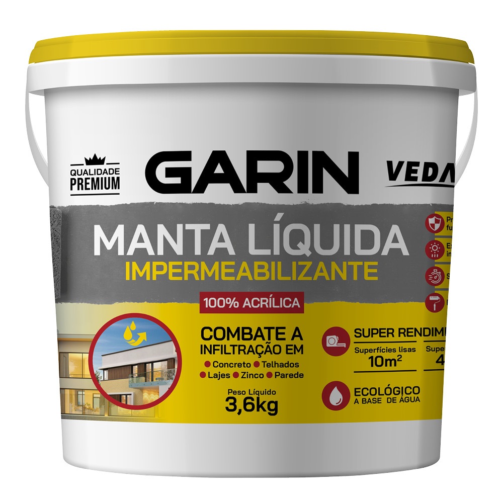 Manta liquida emborrachada Garin 3,6L (impermeabilizante)