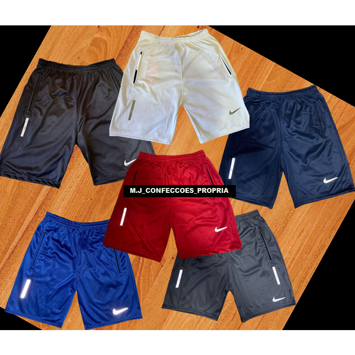 Kit 3 Bermudas Shorts Refletivo Coleção 2023 - Mega Promoção