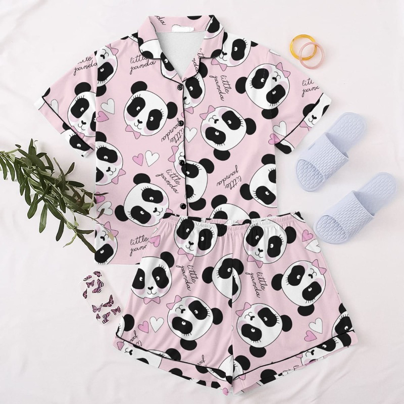 Pijama Feminino Adulto Americano Botão