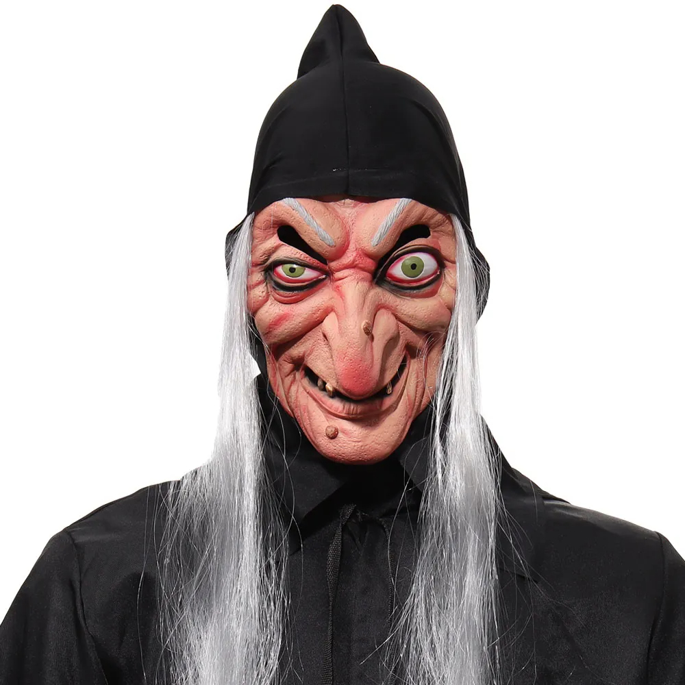 Máscara de Bruxas Realista para o Halloween, Máscara de Bruxa