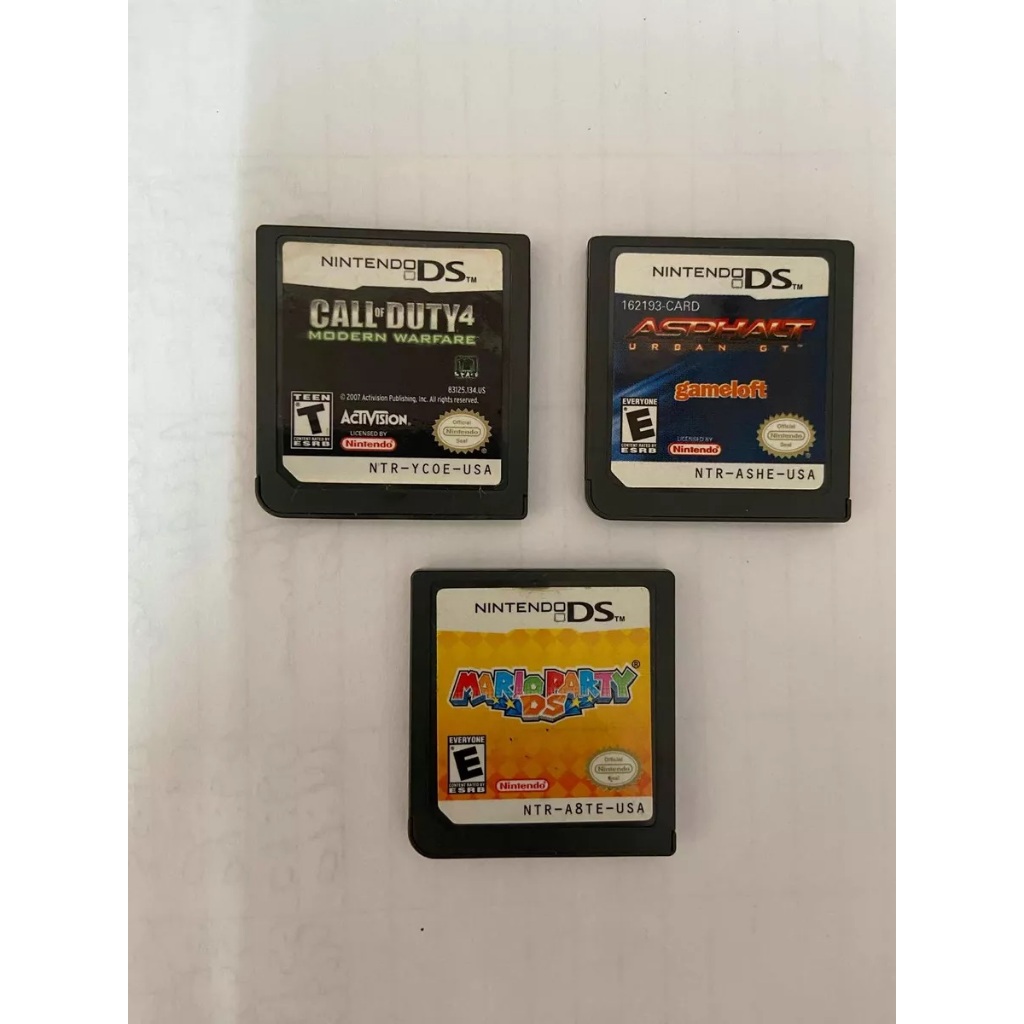 3 Cartuchos - Mario Party DS - Call Of Duty Modern Warfare - Asphalt Urban GT