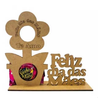 10 Lembrancinhas Porta Bombom Dia Das Mães em MDF cru em Oferta na Shopee
