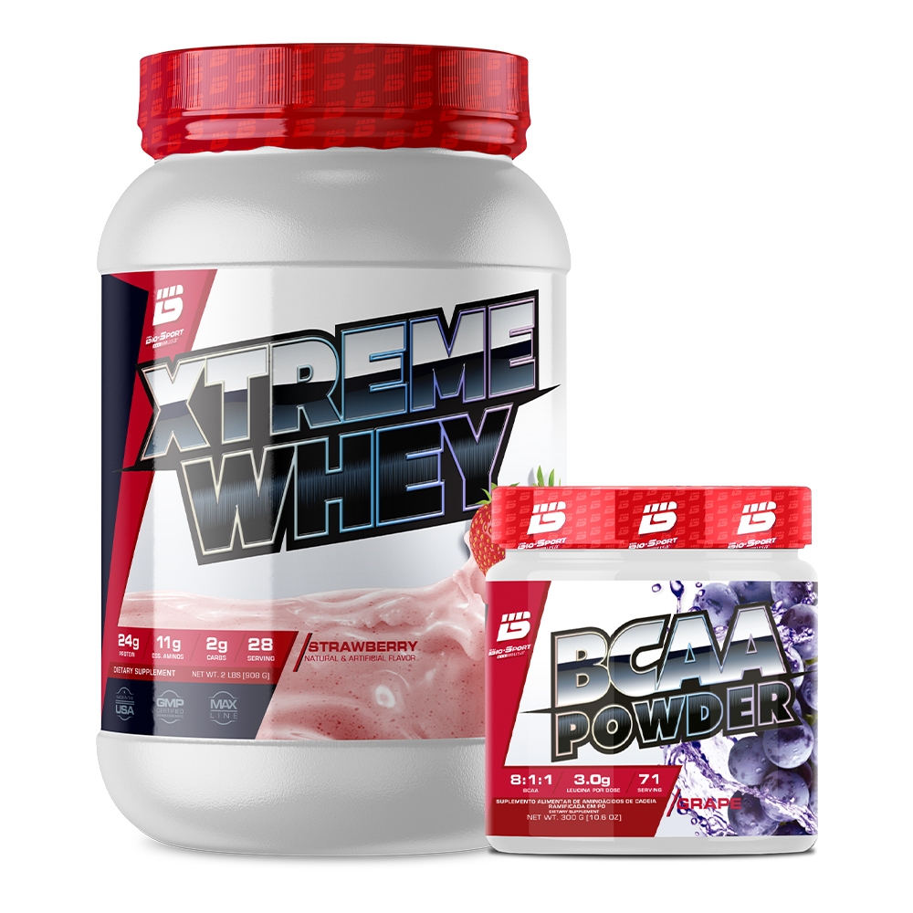 Kit Whey Protein Xtreme 900g + BCAA Powder 300g – Bio Sports USA