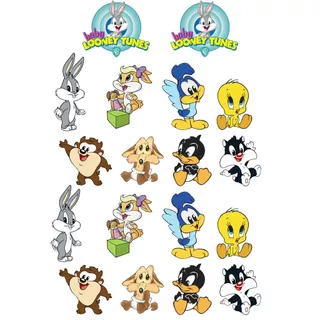 18 Apliques Looney Tunes Baby Pernalonga Estampado Termocolante Patches Roupas lembrancinhas