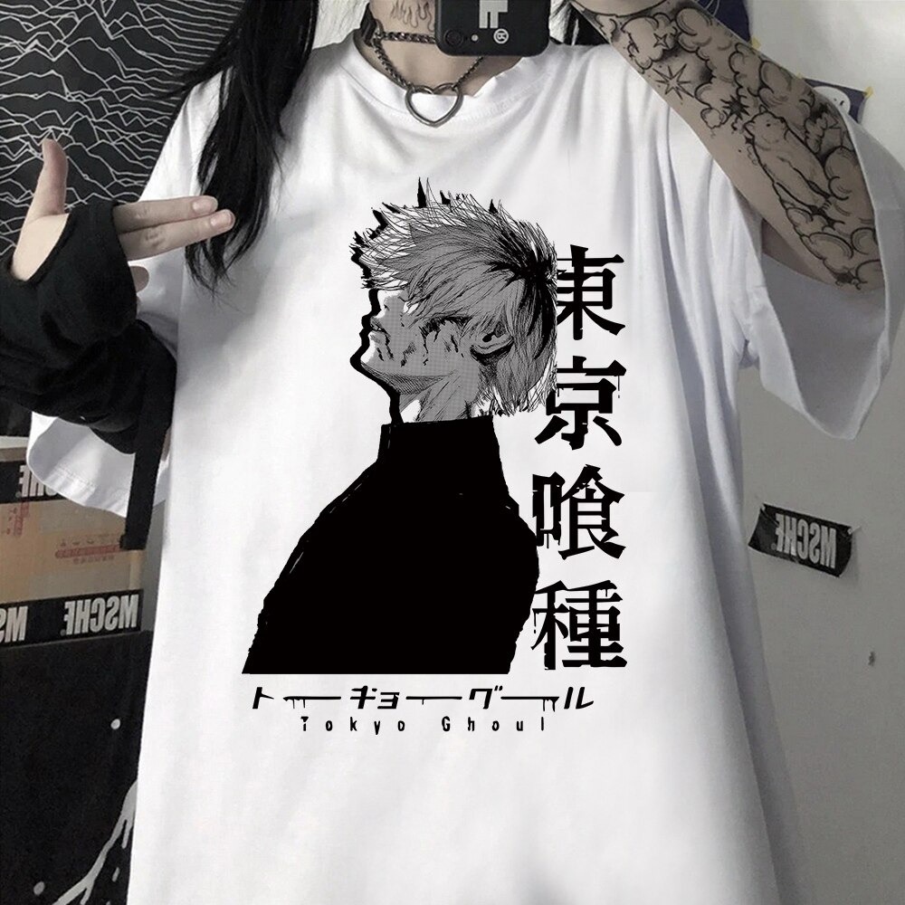 Camisa Tokyo Ghoul Unissex Ken Kanek Camiseta Anime Blusa Anteiku