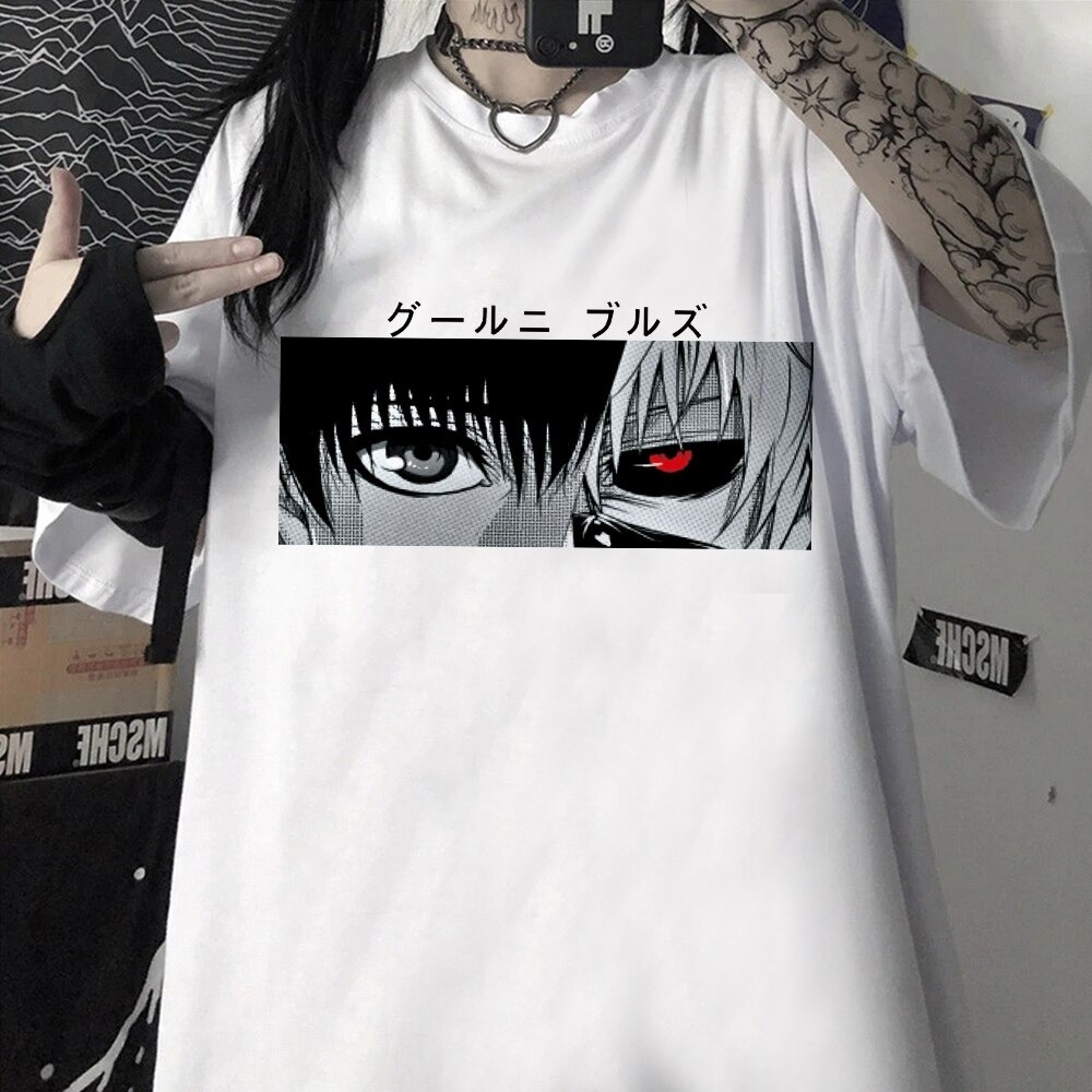 Camisa Tokyo Ghoul Unissex Ken Kanek Camiseta Anime Blusa Anteiku
