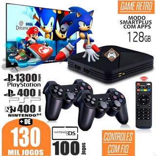 Vídeo Game Retro 130.000 Mil Jogos Clássicos 128gb Com 2 Controles Usb