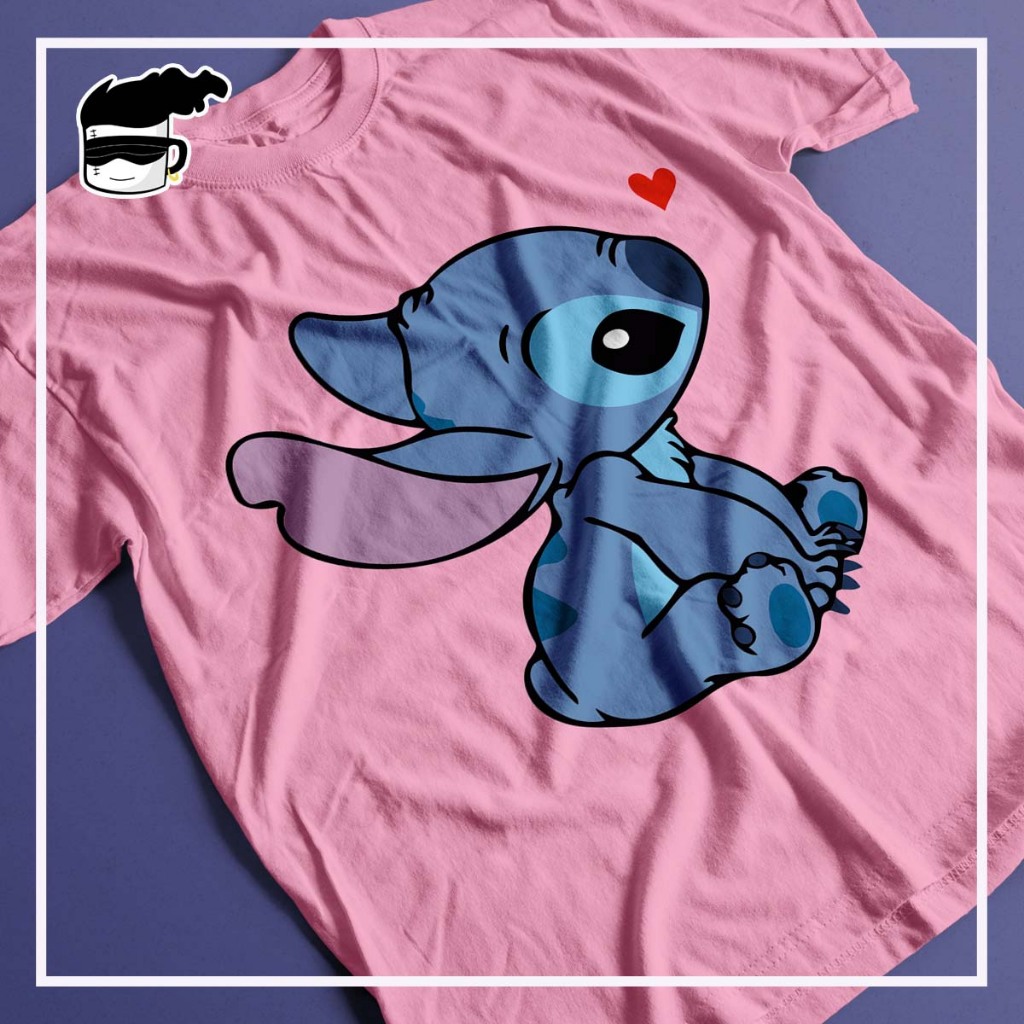 Camisa Stitch Unissex Camiseta Disney Rosa | Shopee Brasil