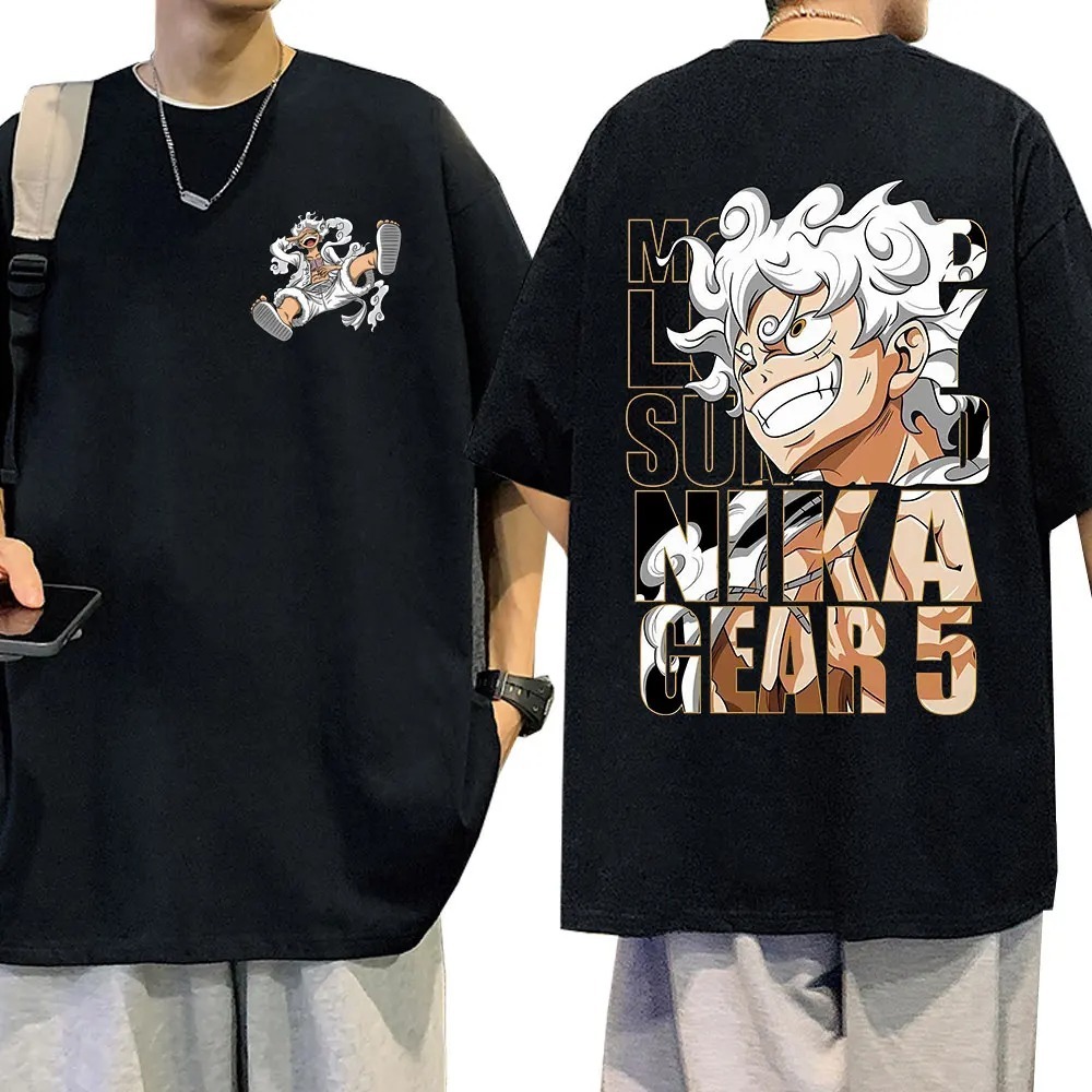Camiseta Básica Unissex Luffy Anime One Piece Gear 5