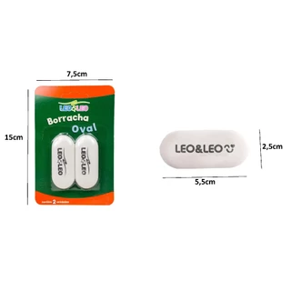 LeoLeo Borracha Oval Pacote com 2 Unidades Recursos de Correção Borracha Escola Escolar Papelaria Escrita e Correção em Oferta na Shopee