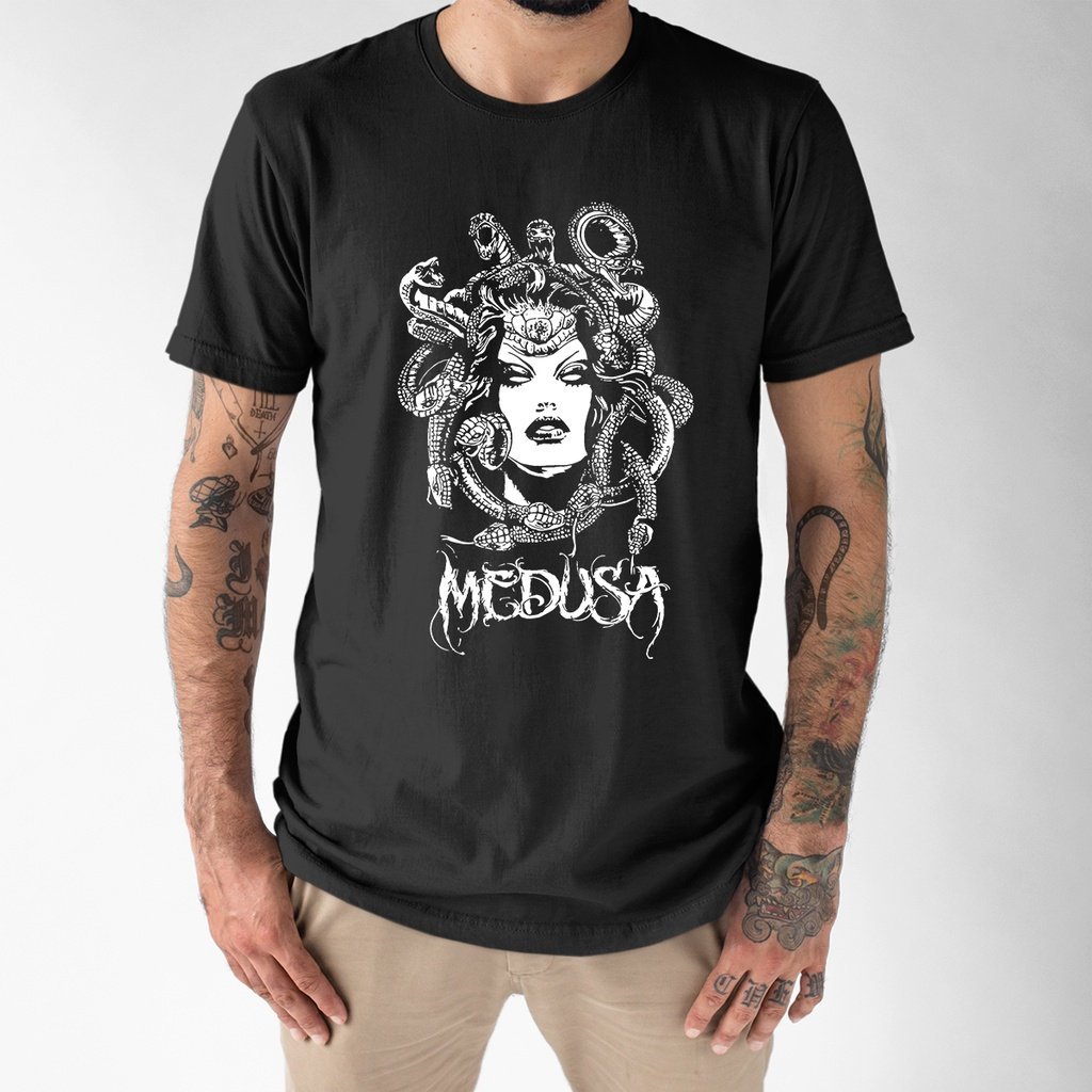 Camisa Camiseta Medusa Mitologia Grega Cabelo Cobra Vintage Shopee Brasil