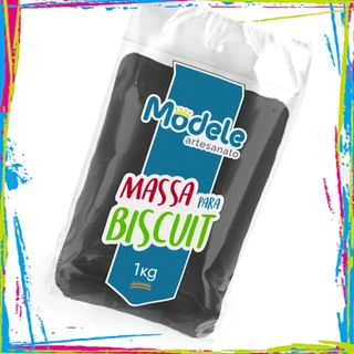 Massa para Biscuit Preto 1Kg Modele