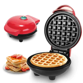 Maquina De Waffles Eletrica Mini Portatil Antiaderentes 110V Cozimento domestico Compacta