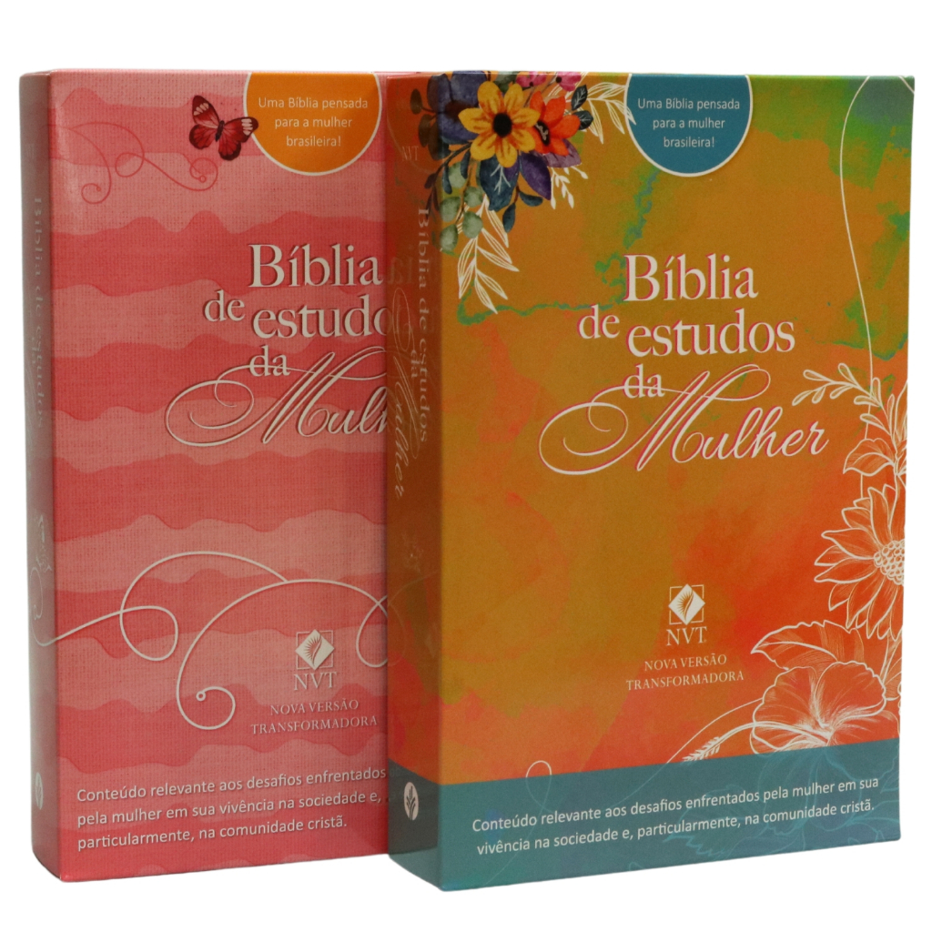 Bíblia De Estudo Da Mulher NVT Evangélica Capa Rosa Ou Azul | Shopee Brasil