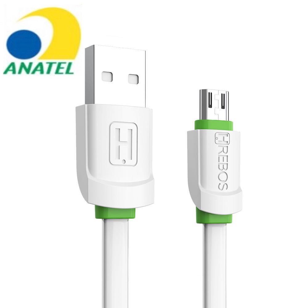 Cabo Turbo V8 Carregamento Rápido 1,2M Micro USB / V8 HRebos original HS-123