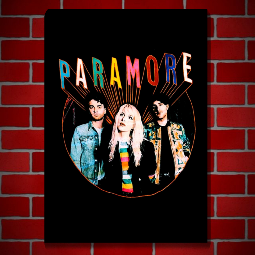 Paramore - Quadro Sem Moldura - Placa Decorativa MDF - 20X29 - Decoração - Banda de Rock