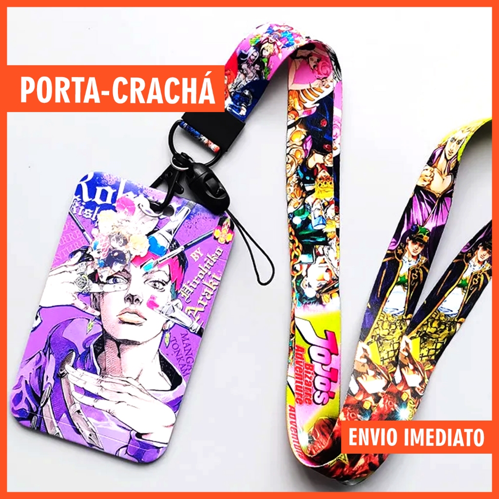 Jojo Bizarre Adventures - Rohan Kishibe - Chaveiro com Cordão, Porta-Crachá e Miniatura