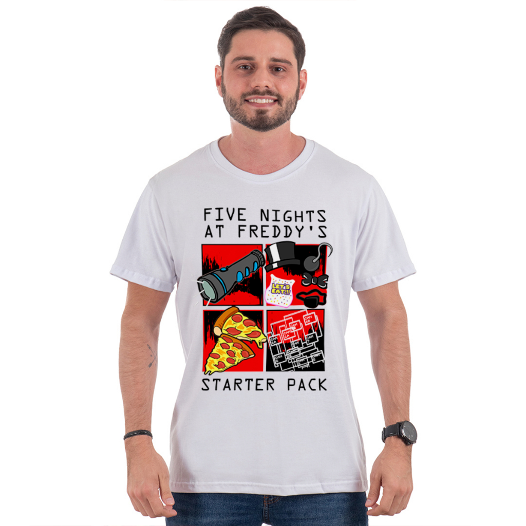 Camiseta Tradicional Fnaf Five Night At Freddys Filme
