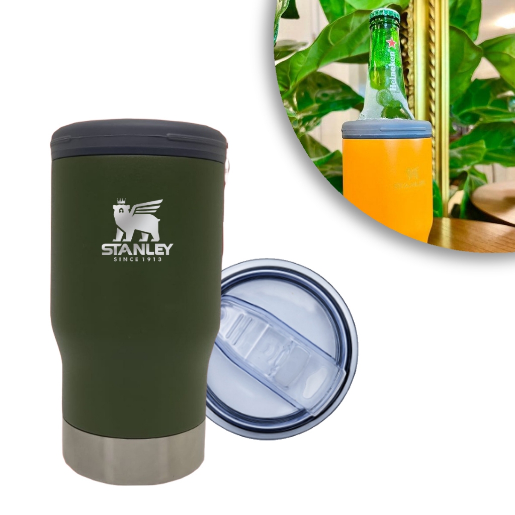Copo Térmico de Cerveja Stanley porta lata, long neck e café com Tampa ...