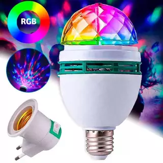 Lâmpada Led Globo Colorido Giratório Para Festa Discoteca Dj W998