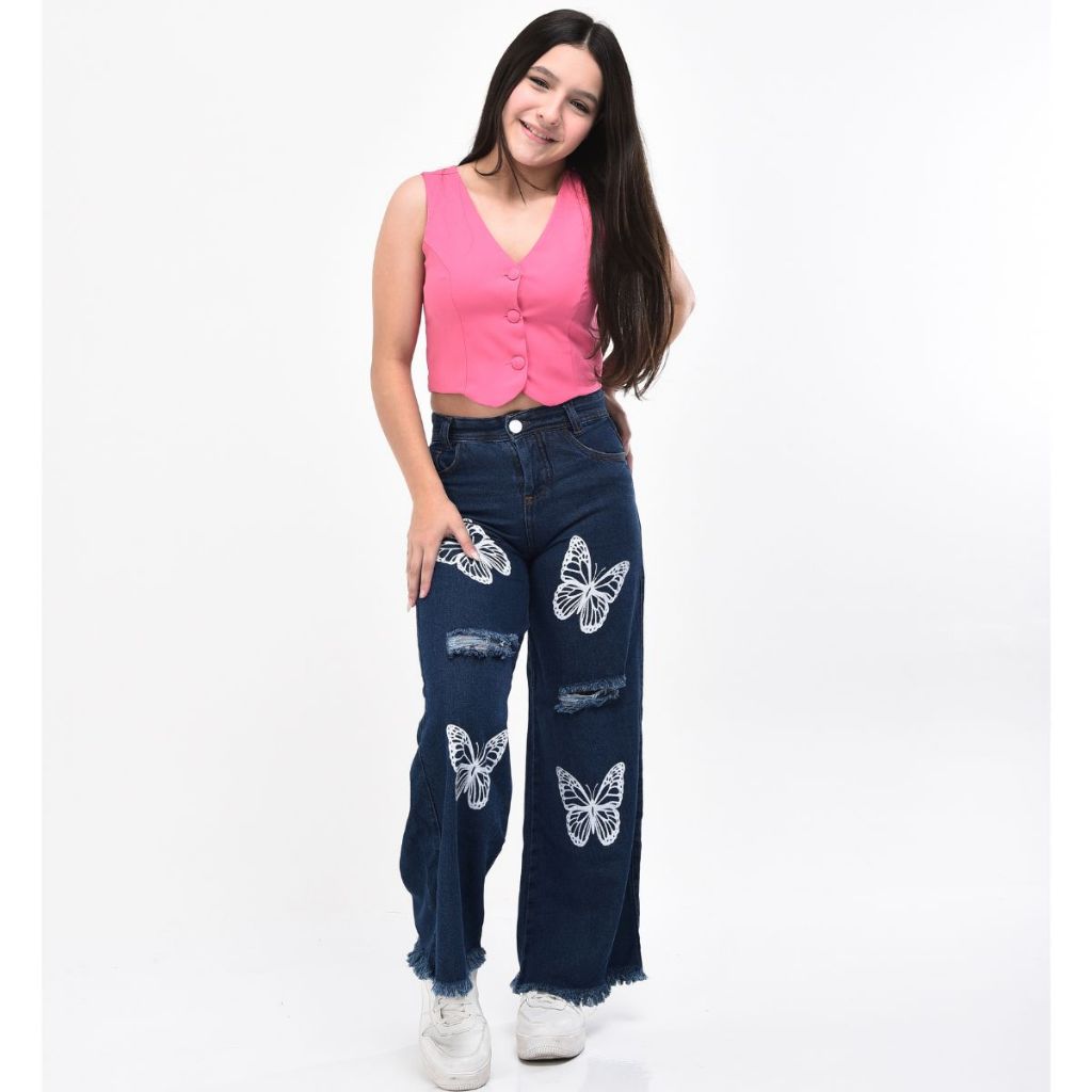 Flare Jeans Infantil Menina CalÃ§a Flare Infantil Atacado Calça