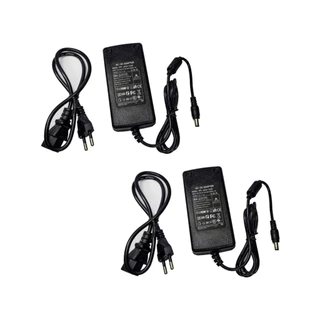 Kit 2 Fontes Adaptador Dc 12v 3a Ac - 100-240v Preto + Nf