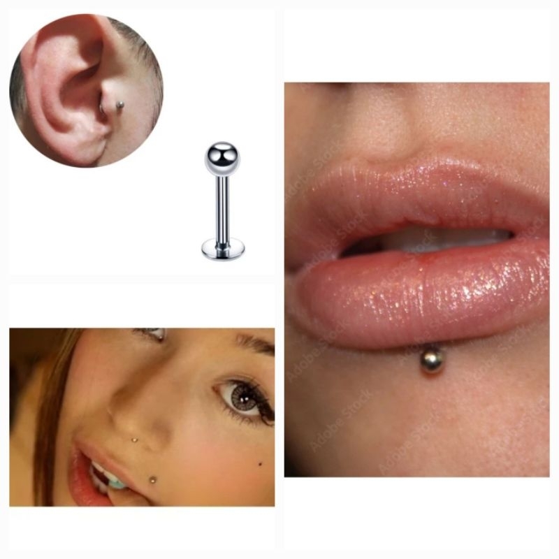 Foto de Boca Com Labret Piercing e mais fotos de stock de Piercing