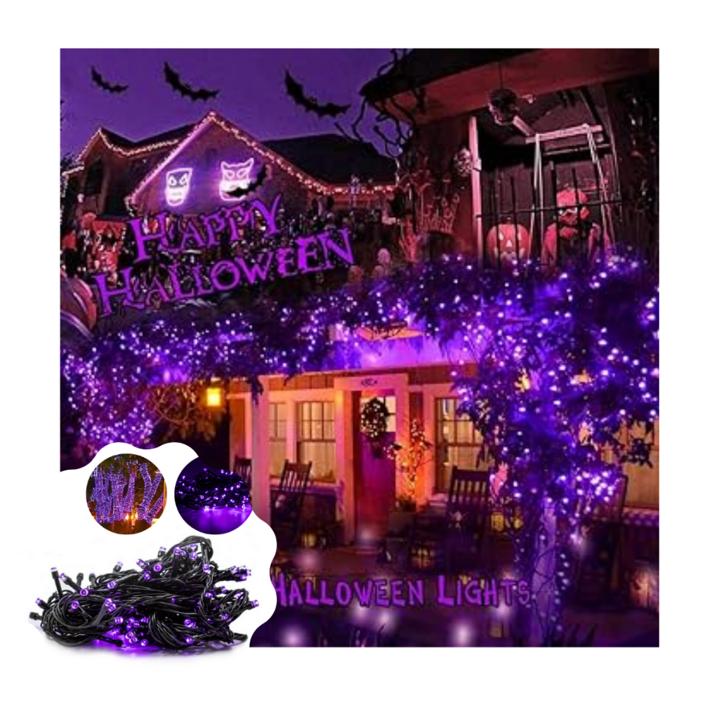 Luzinhas roxas para decoração festa halloween 110v | Shopee Brasil