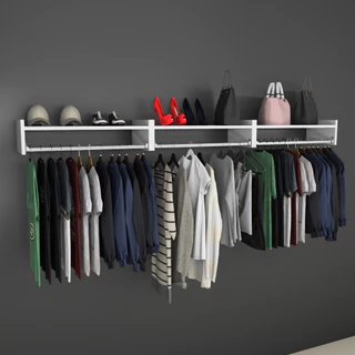 Kit 3 Un. Cabideiro de Parede - Arara para Roupas