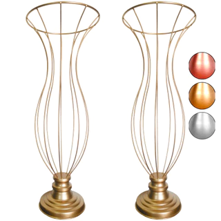 2 Vasos Armação Aramado Para Pedrarias ou Pérolas Kit Festa Decoração Luxo Casamentos