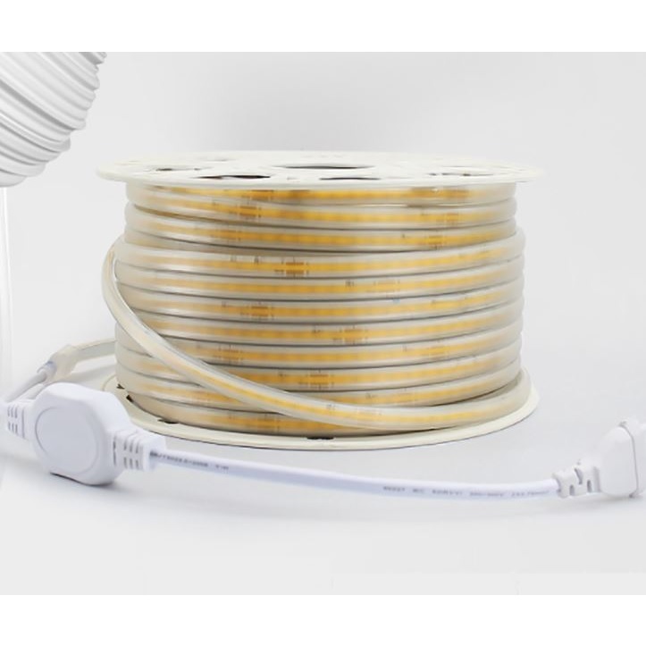 10M 15M 25M Super Brilhante Mangueira Fita Led Cob BRANCO QUENTE 2880led 18w/m 220v