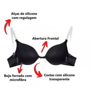 Sutiã feminino de silicone macio inserções para aumento de peito e seios  para flexão/coleta para bojo A/B/C, Transparente., A-C Cup