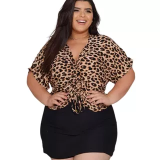 Cropped Plus Size G1 Xgg Morcego Tamanho Grande