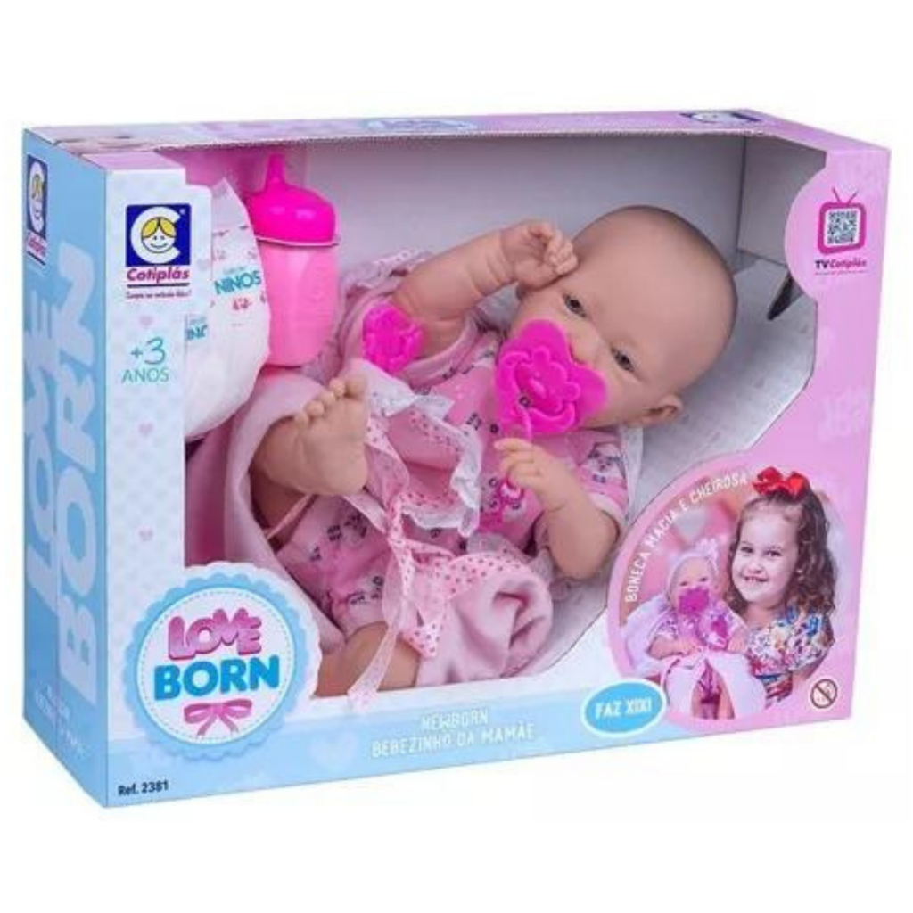 Boneca Bebe Soninho Reborn Com Touca Recem Nascido - Cotiplás