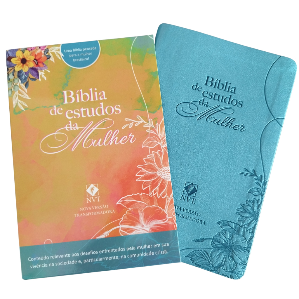 Biblia De Estudos Da Mulher Cristã Versão NVT Pão Diário Azul | Shopee ...
