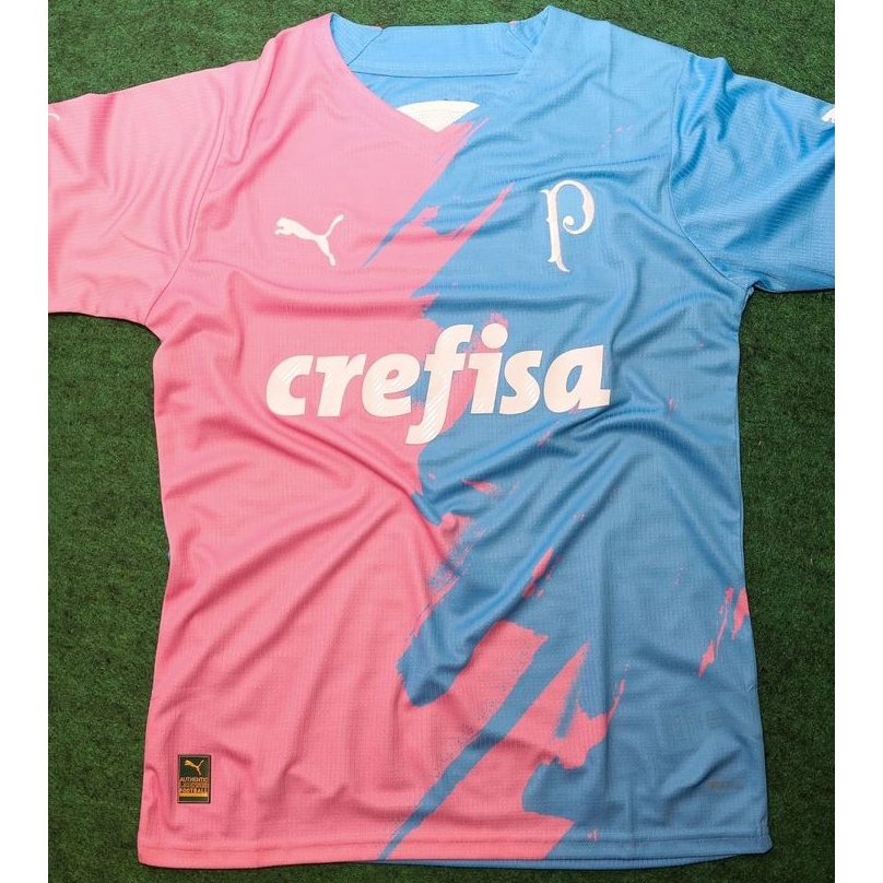 Camisa Palmeiras 'Outubro Rosa e Novembro Azul' 2023/24 Puma Torcedor  Masculina