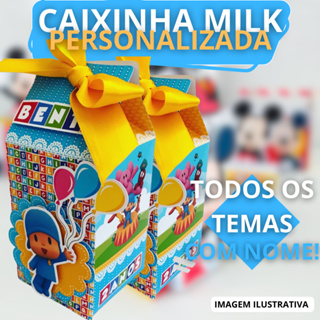 Caixa Milk Bob Esponja - Kit 10 Unidades