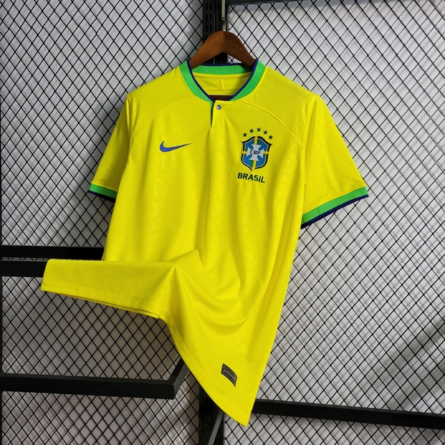 Camisa Do Brasil Uniforme de Treino Seleção Brasileira 2022/2023 Verde -  Copa do Mundo Camiseta De Time De Futebol Oficial Tailandesa 1:1 -  Escorrega o Preço