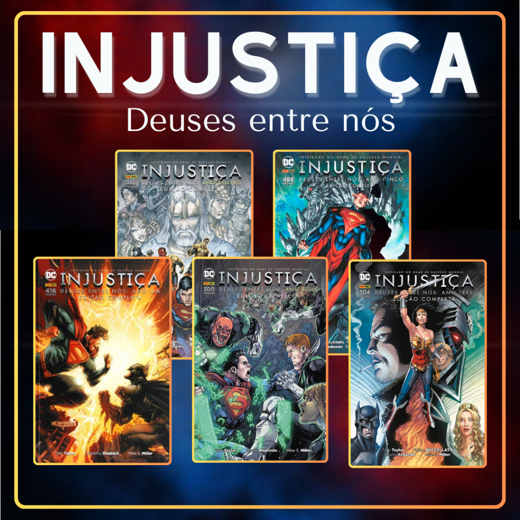 Injustiça Deuses entre nós - Ano 1 2 3 4 5 - HQ Panini Capa Dura - Batman X Superman