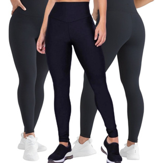 Calça Leg Legging com bolsos Cintura Alta Fitness Treino Casual