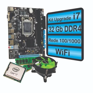 Kit Upgrade i7 6700k 4.0 Ghz + placa H110 + 8 GB, 16 GB ou 32 GB DDR4 + Cooler + WIFI *Peças novas!