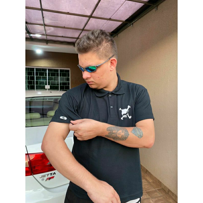 Camisa Polo Oakley Skull Big Black, Camisa Masculina Oakley Nunca Usado  78895959