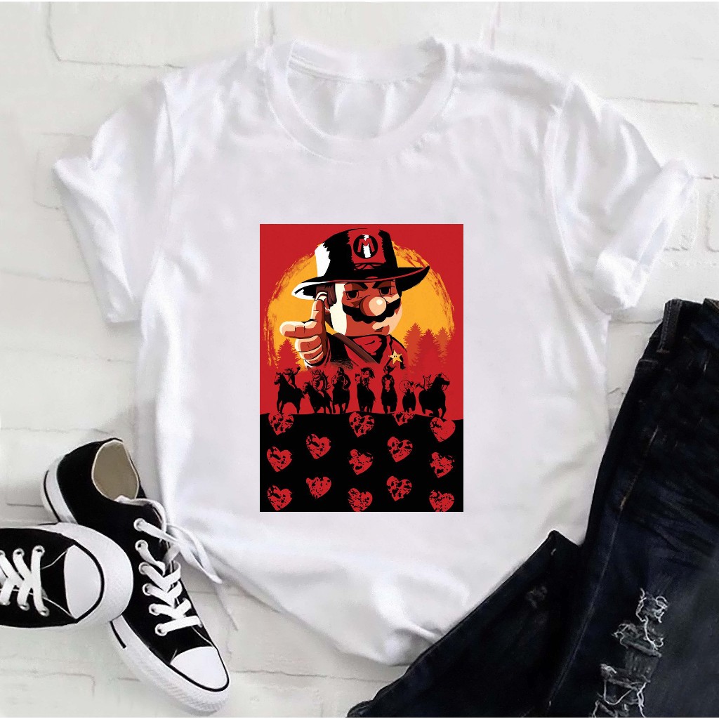 Camiseta Mariohead, 100% Algodão - Roquenrou