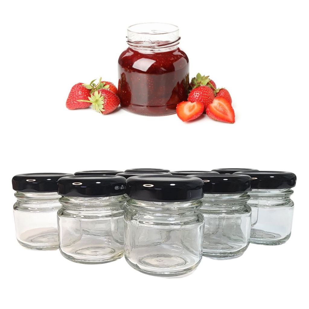 Kit C/100 Potinho De Vidro 40ml c/Tampa Metálica - Lembrancinha