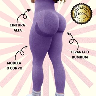 Calça Legging Esportiva Empina bumbum Academia Feminina Cintura Alta  Elástica Secagem Rápido