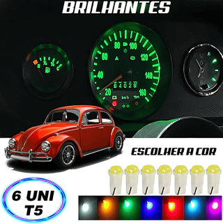 Lâmpada T5 Pinguinho Painel Fusca 6 Peças